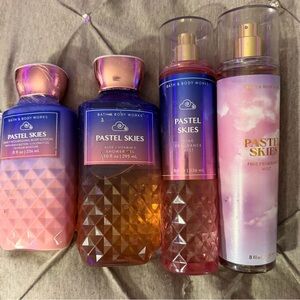 Bath and Bodyworks pastel skies  2 body mists /spray , shower gel and lotion .